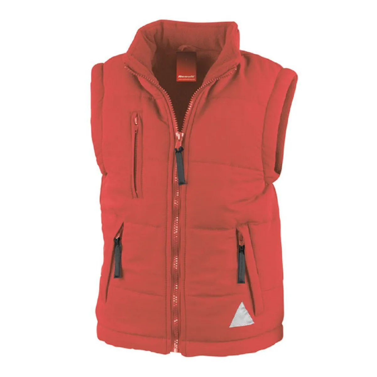 Doudoune anorak sans manches bodywarmer enfant - R088J - rouge 