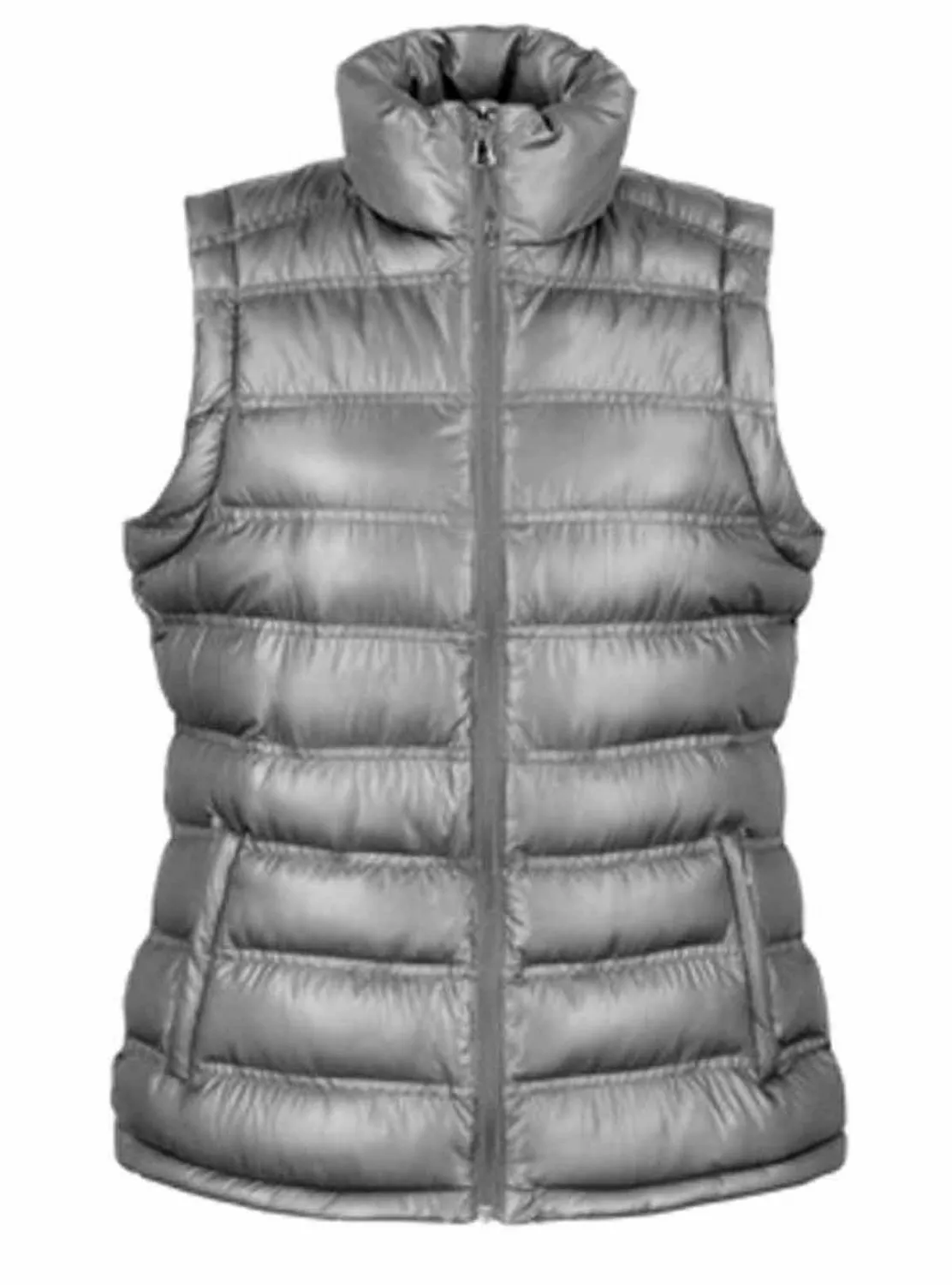 Doudoune anorak sans manches bodywarmer FEMME - R193F - gris 