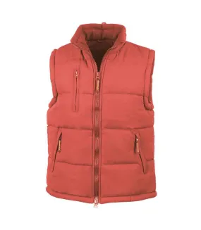 Doudoune anorak sans manches bodywarmer - R088X - rouge