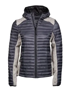 Doudoune à capuche anorak femme - 9611 - gris 