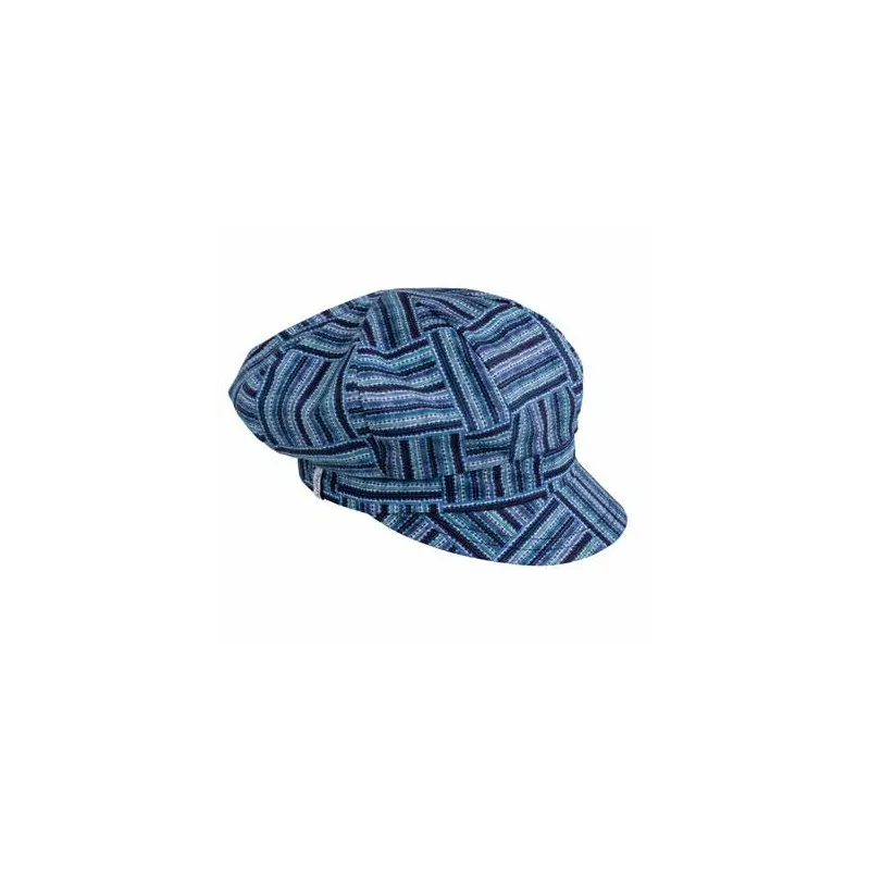 Gavroche réversible couleur jean en coton | Casquette anti-UV femme