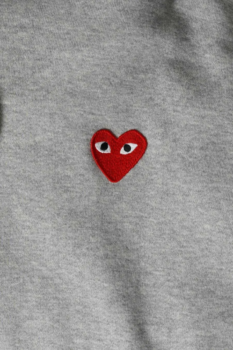 HOODIE COEUR ROUGE GRIS