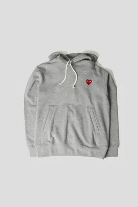 HOODIE COEUR ROUGE GRIS