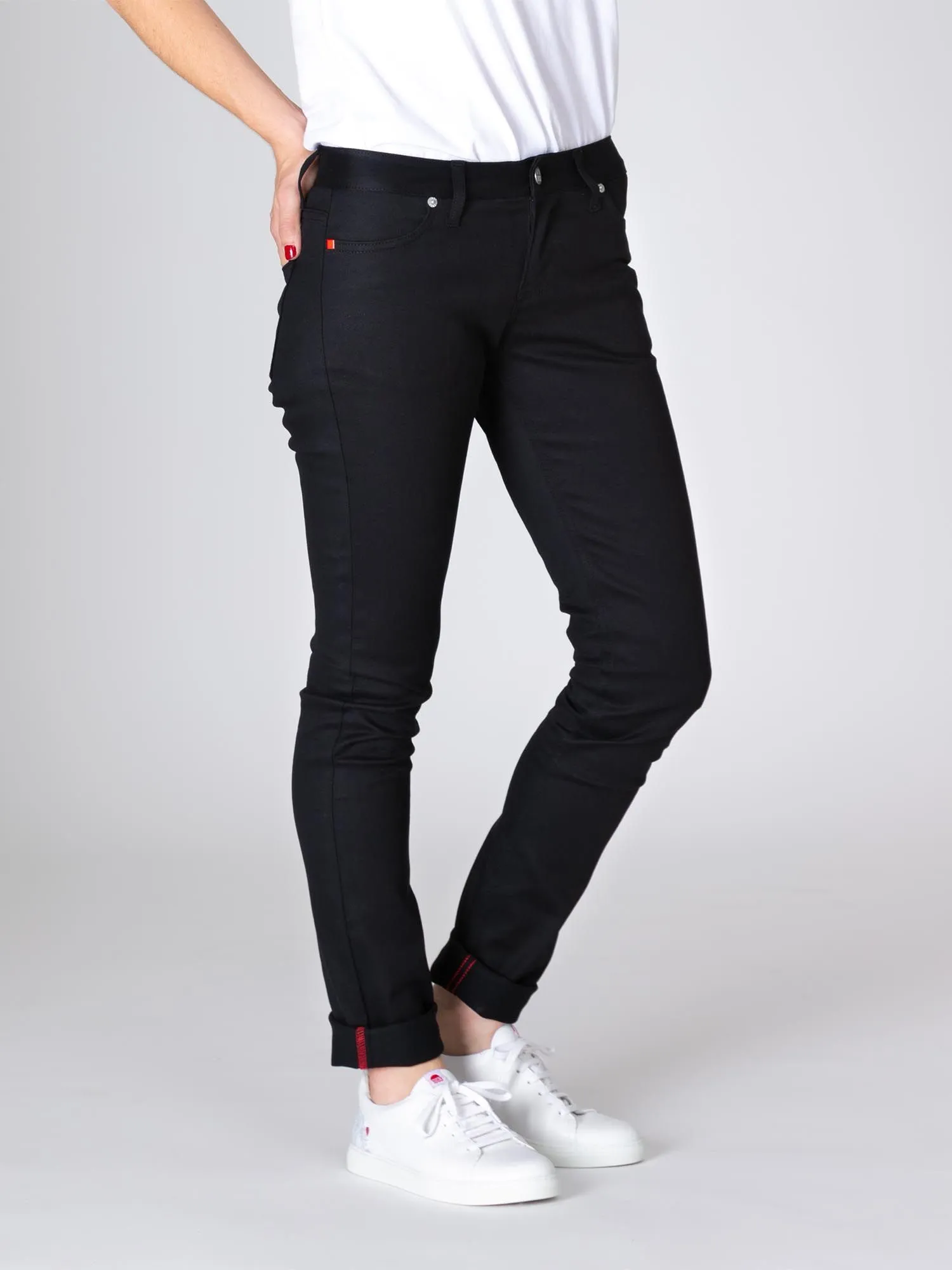 JEANS SLIM 204N FUSELE coton bio filidenim flex uni noir Femme | 1083