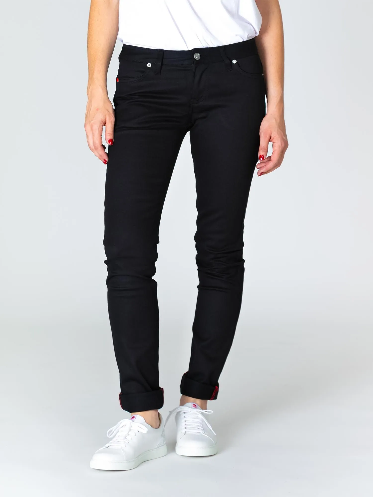 JEANS SLIM 204N FUSELE coton bio filidenim flex uni noir Femme | 1083