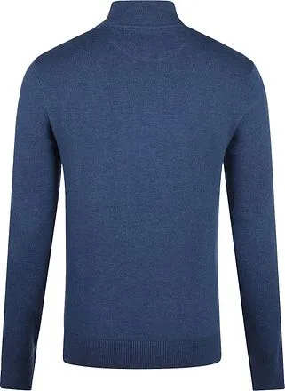 McGregor Pull Half Zip Mix Laine Merino Bleu Foncé MM232.12