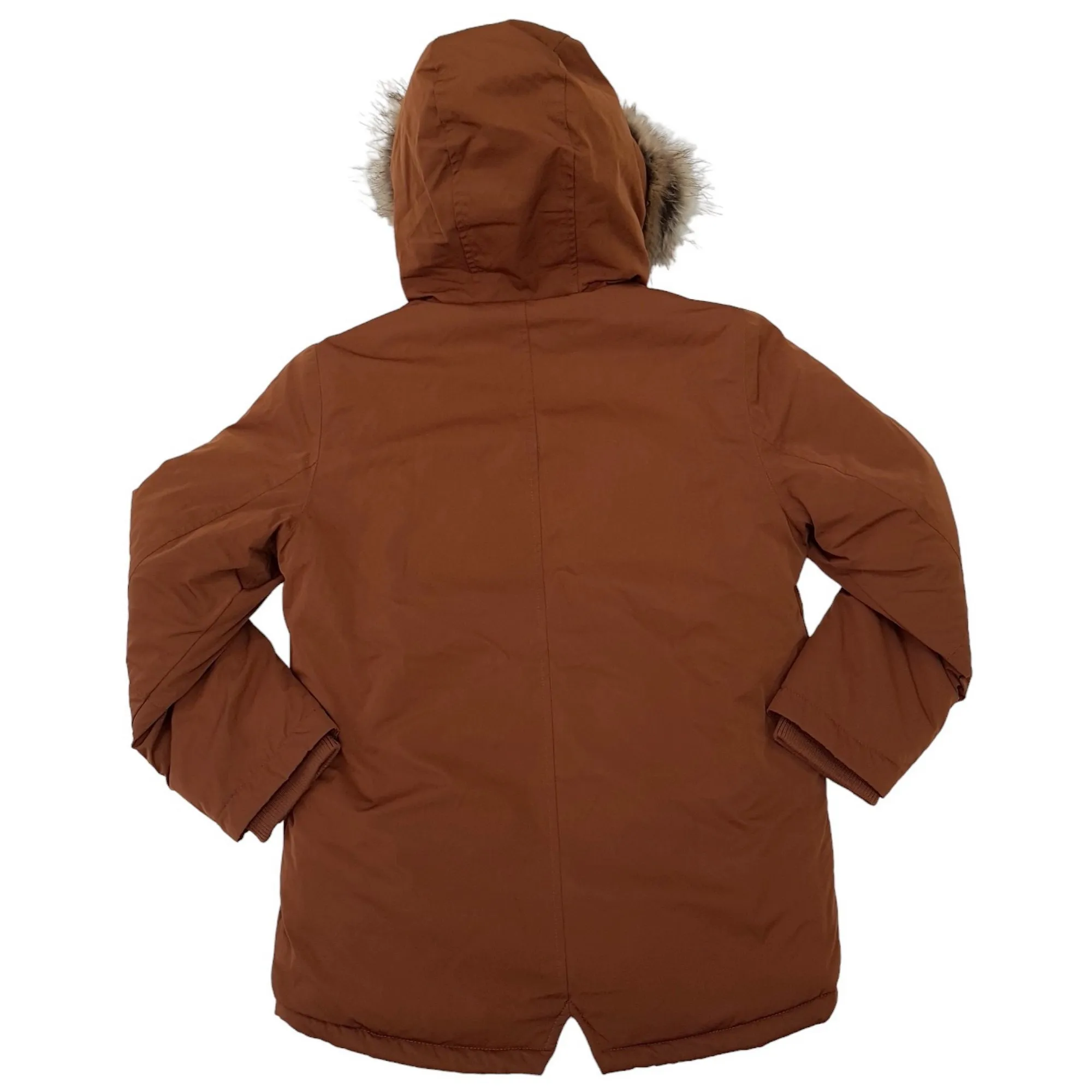 Neuf & étiquette Veste Blouson Monoprix 10 ans Manteau anorak à capuche marron