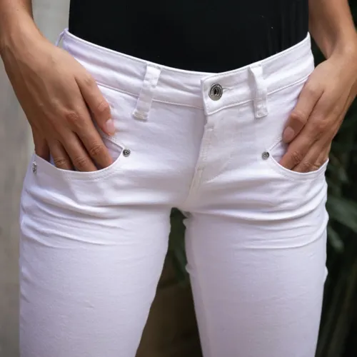 Pantalon / Jeans blanc Freeman T Porter Alexa slim femme