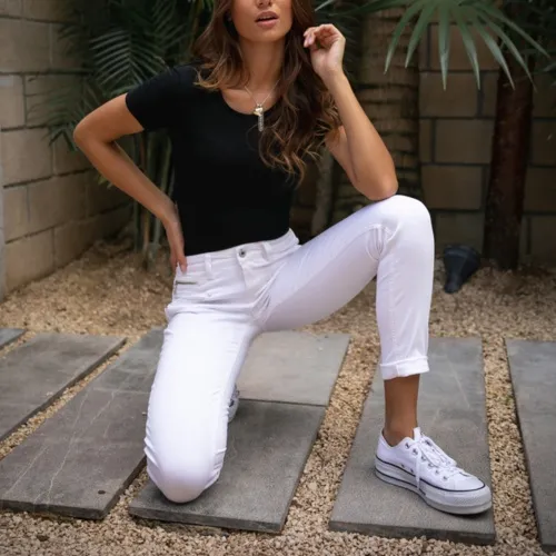 Pantalon / Jeans blanc Freeman T Porter Alexa slim femme