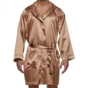 Peignoir Core Satin - marron - Modus Vivendi : vente peignoirs homm...