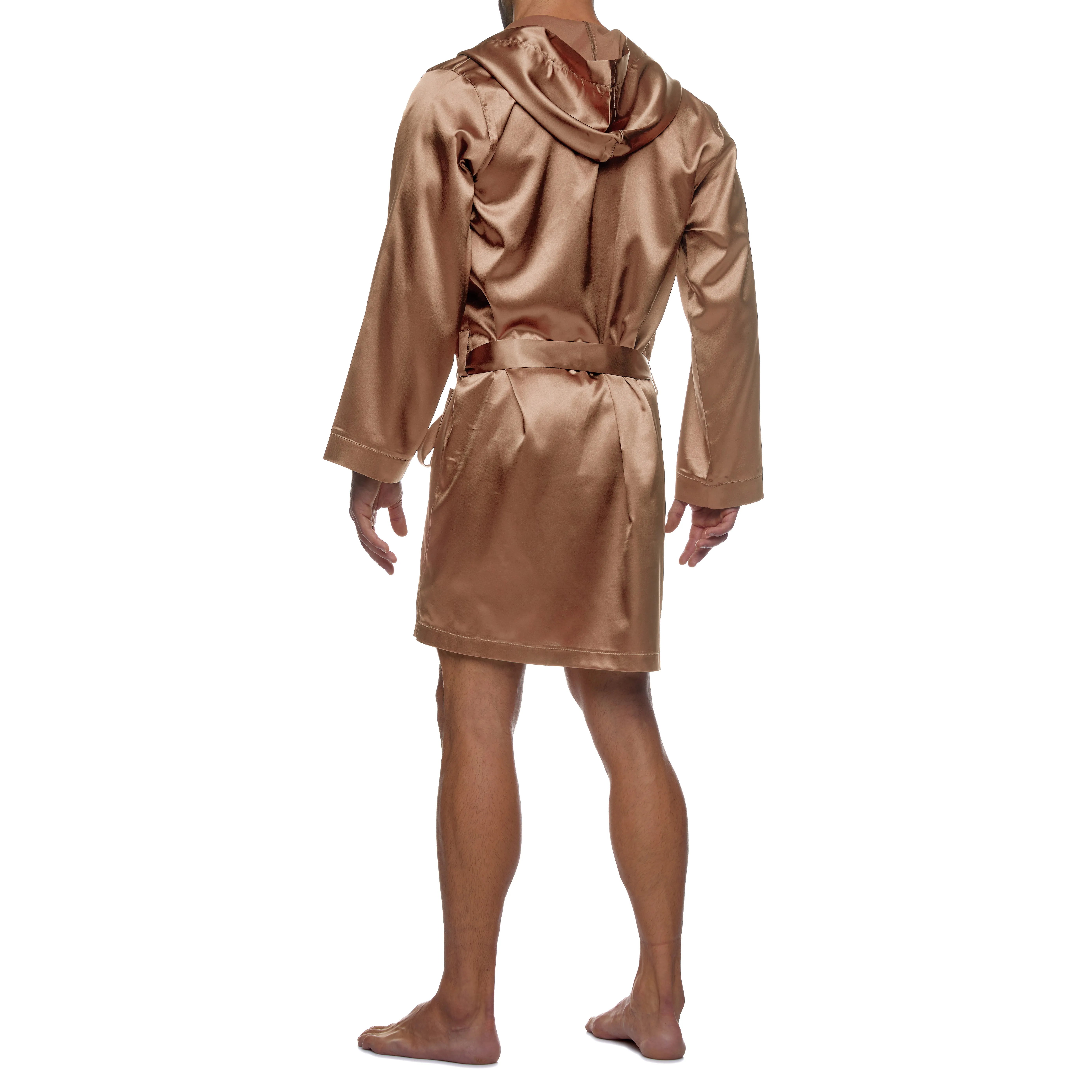 Peignoir Core Satin - marron - Modus Vivendi : vente peignoirs homm...