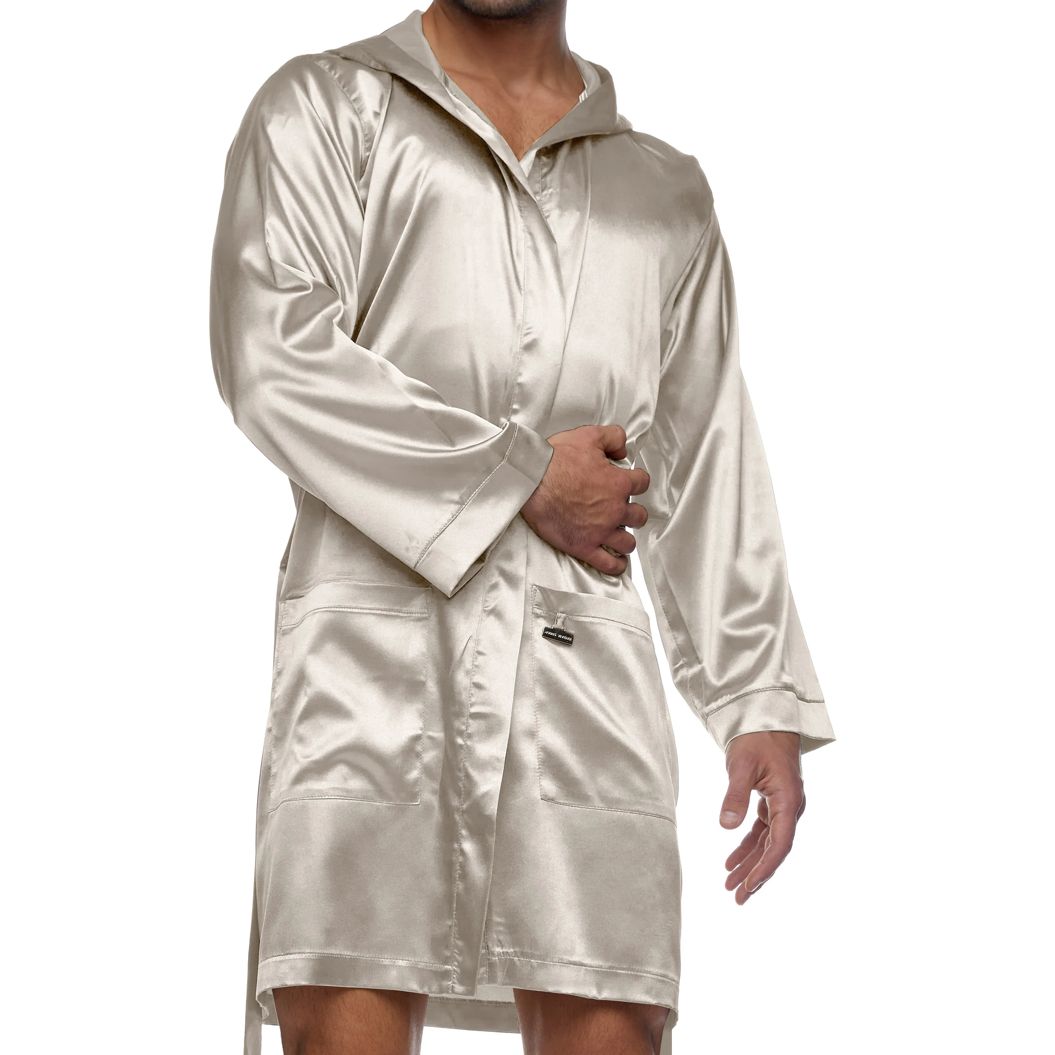 Peignoir Core Satin - sable - Modus Vivendi : vente peignoirs homme...