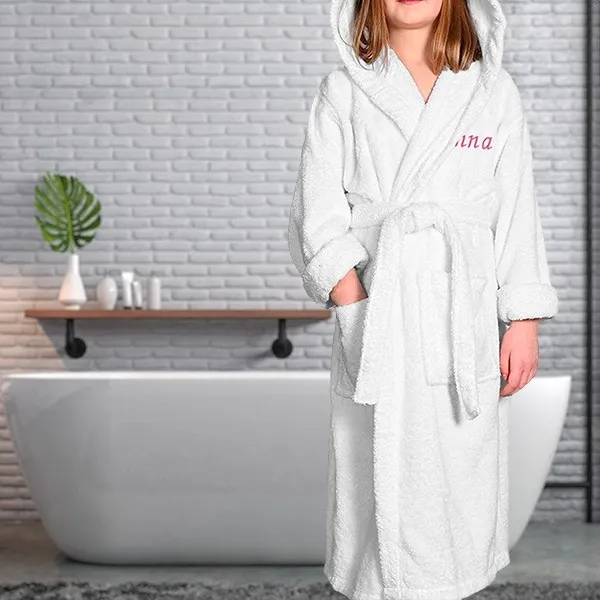 Peignoir de bain blanc enfant