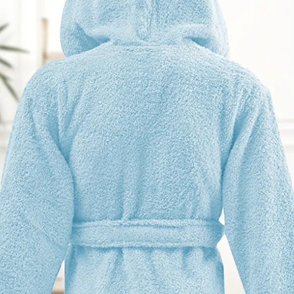 Peignoir de bain bleu enfant