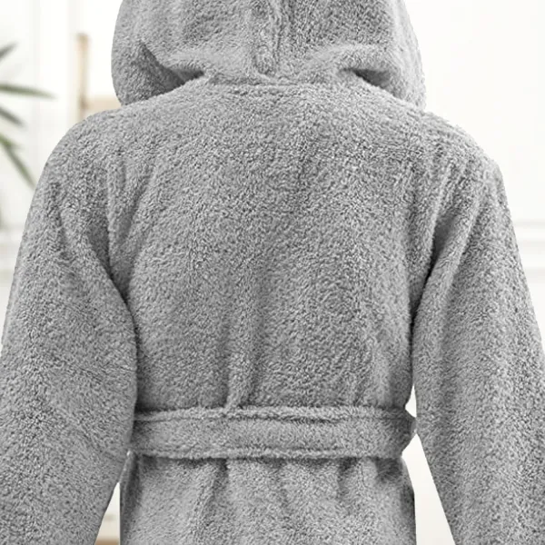 Peignoir de bain gris enfant