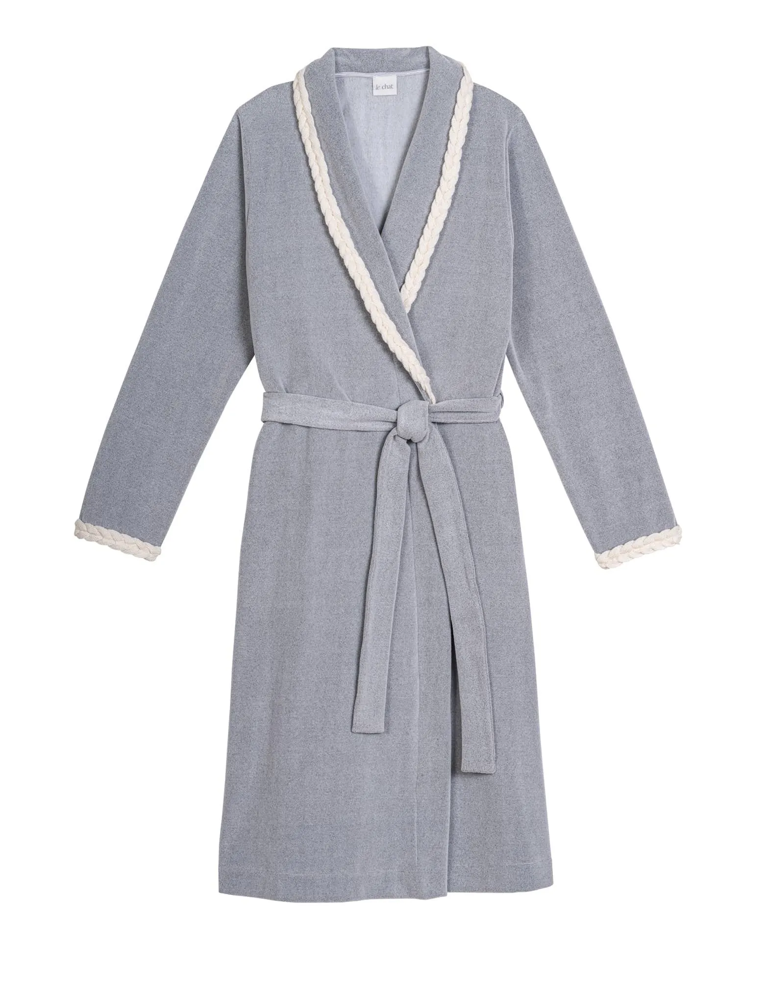 Peignoir en micropolaire DOUCE 860 Gris Chine