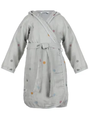 Peignoir enfant (1-2 ans) coton - Gris Multicolore