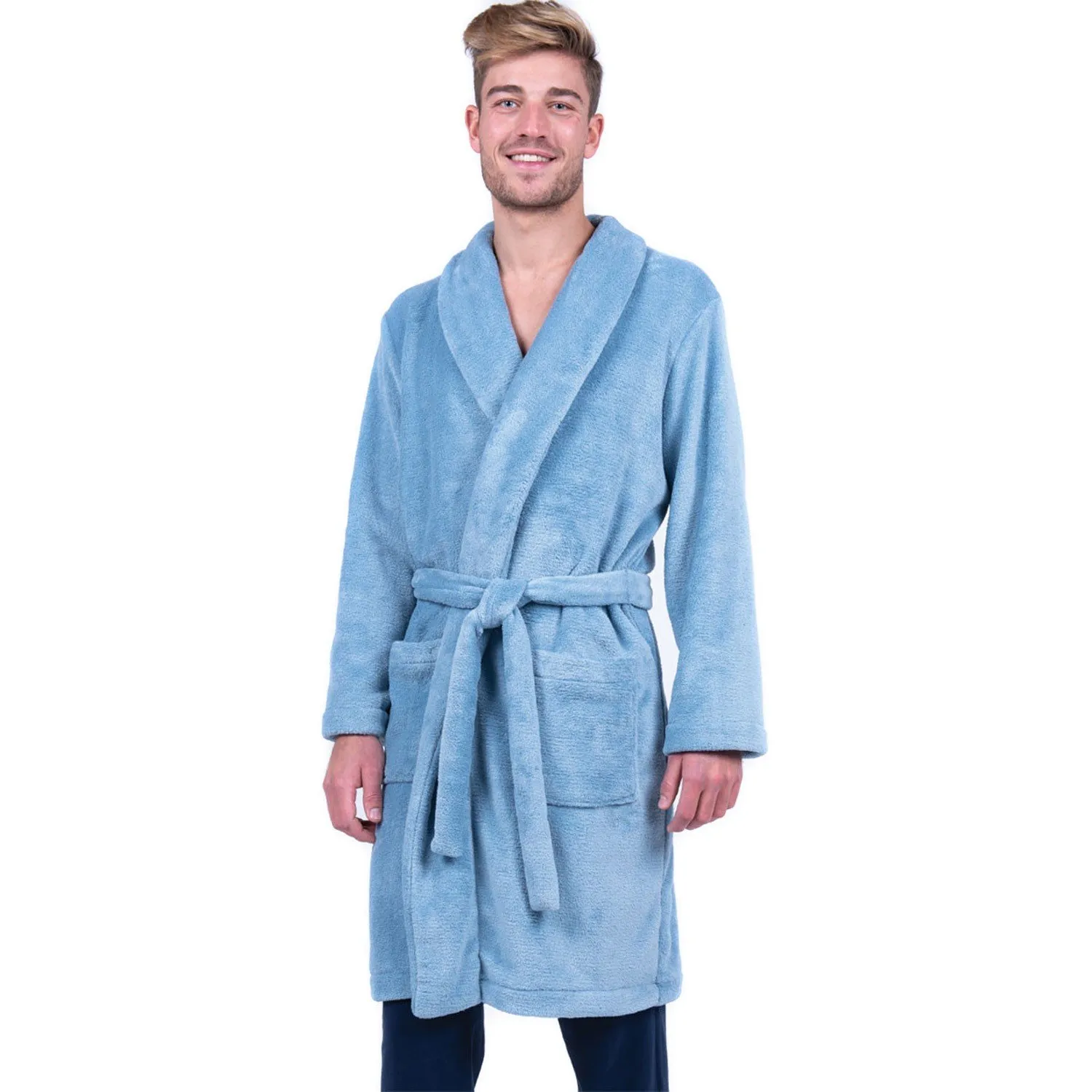 Peignoir polaire homme Héritage Eminence bleu - Eminence : vente pe...