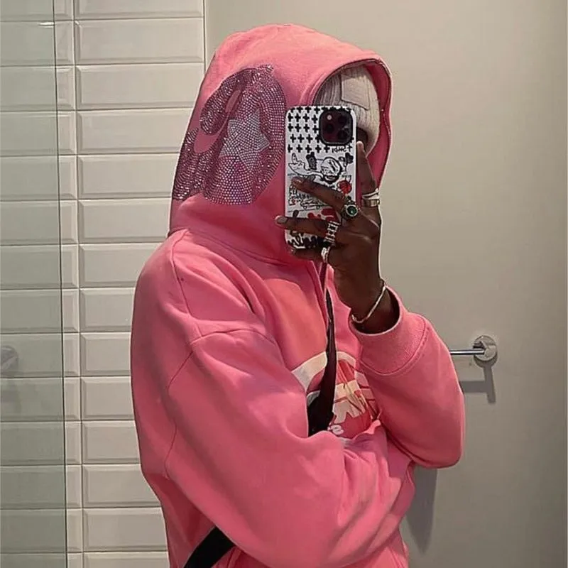 Pink full zip hoodie