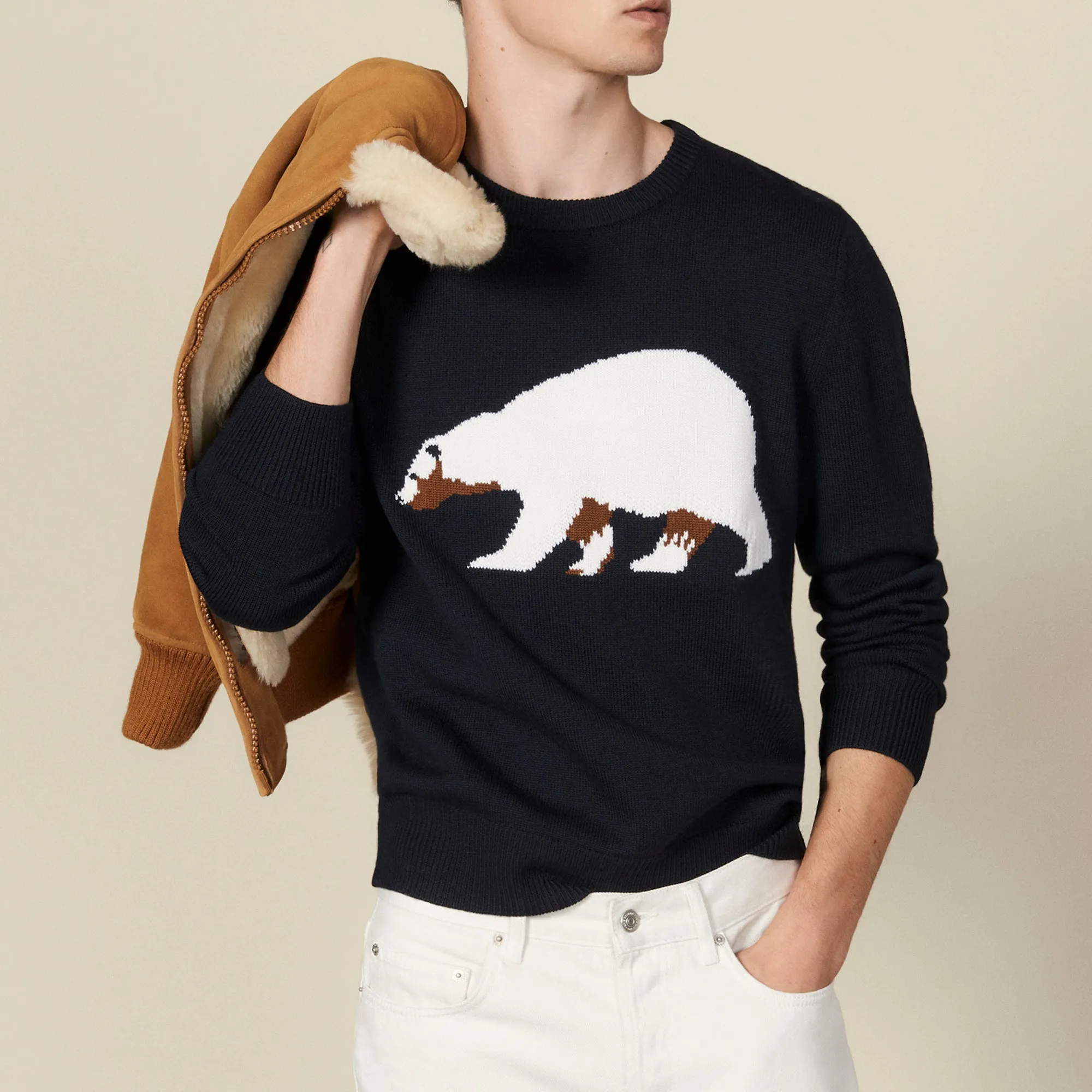 Pull avec ours en  jacquard