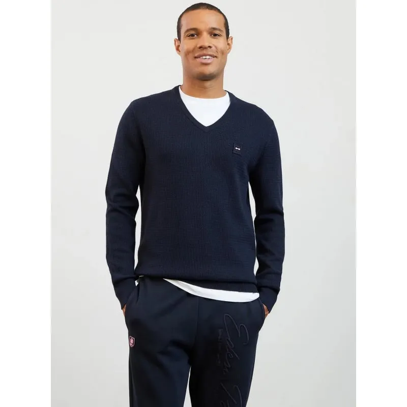 Pull cachemire pima bleu marine homme - Tommy Hilfiger | wimod