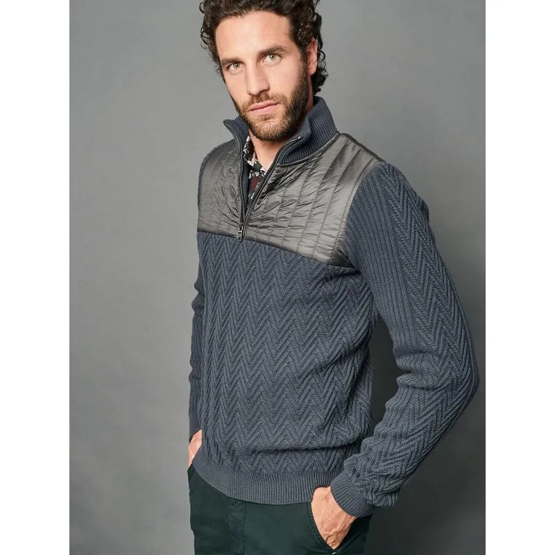 Pull cachemire pima bleu marine homme - Tommy Hilfiger | wimod