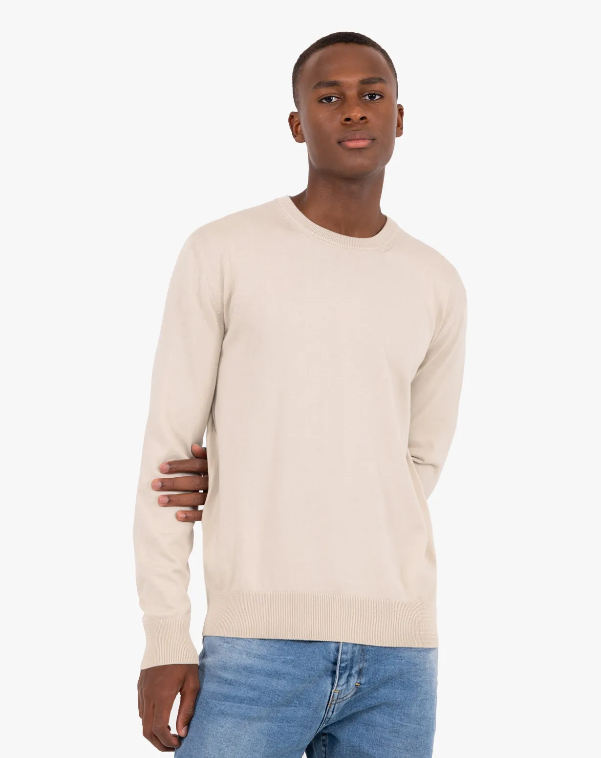 Pull Classique Col Rond en Giza-Coton Homme