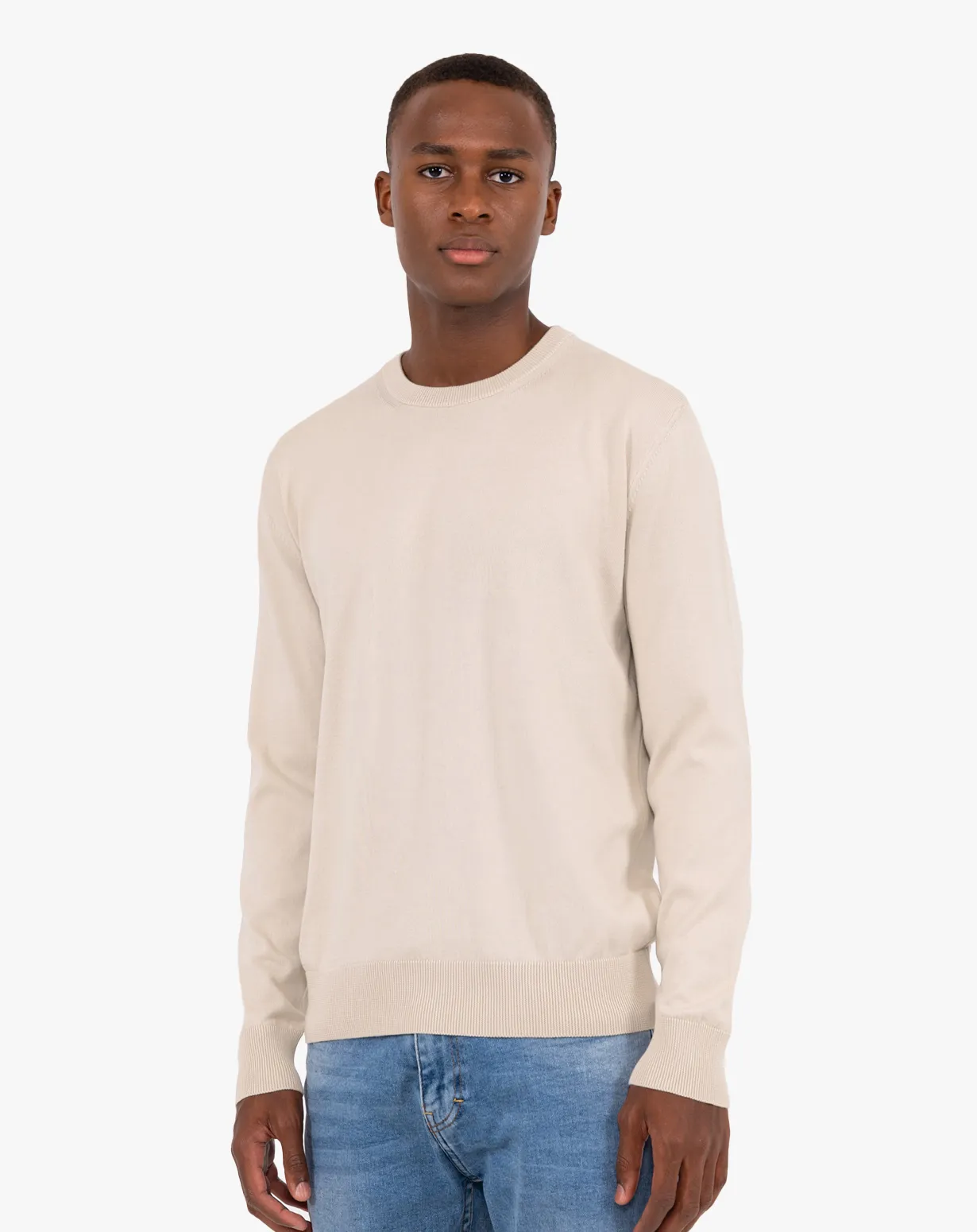 Pull Classique Col Rond en Giza-Coton Homme