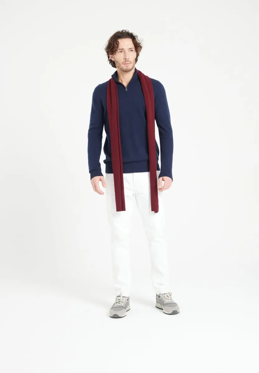 Pull col V cachemire bleu marine homme - LUKE 4