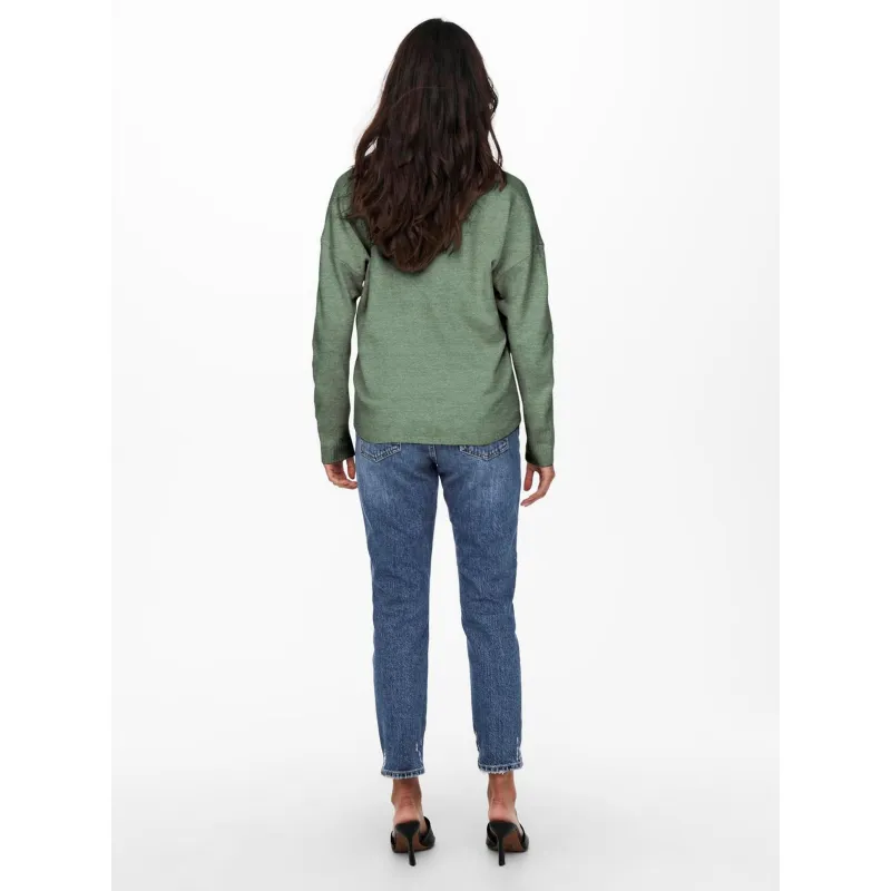 Pull col v rica life vert femme - Only | wimod