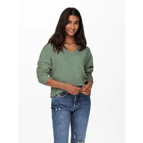 Pull col v rica life vert femme - Only | wimod