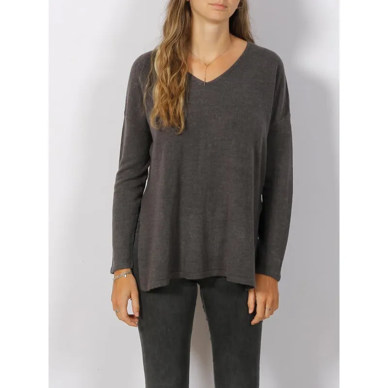 Pull col v rica life vert femme - Only | wimod