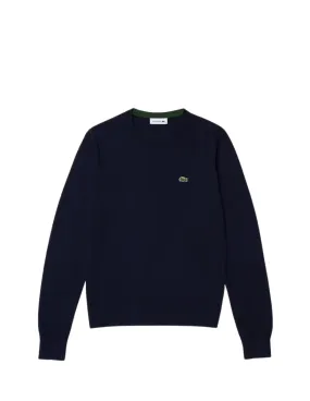 Pull Lacoste à col rond femme 166 Bleu marine