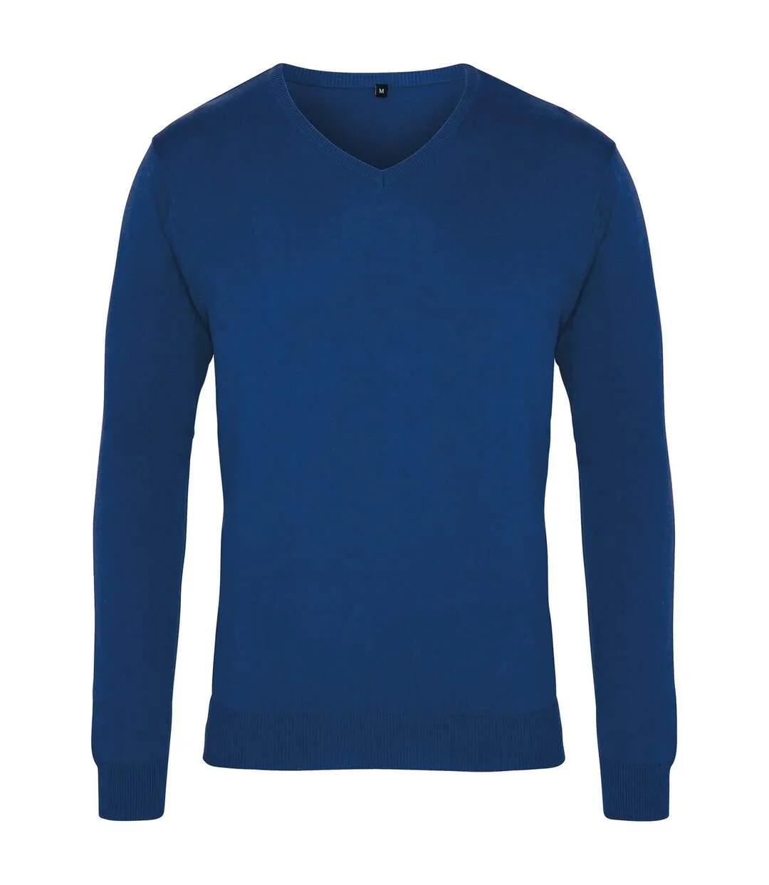 Pull à col en v homme bleu roi Premier