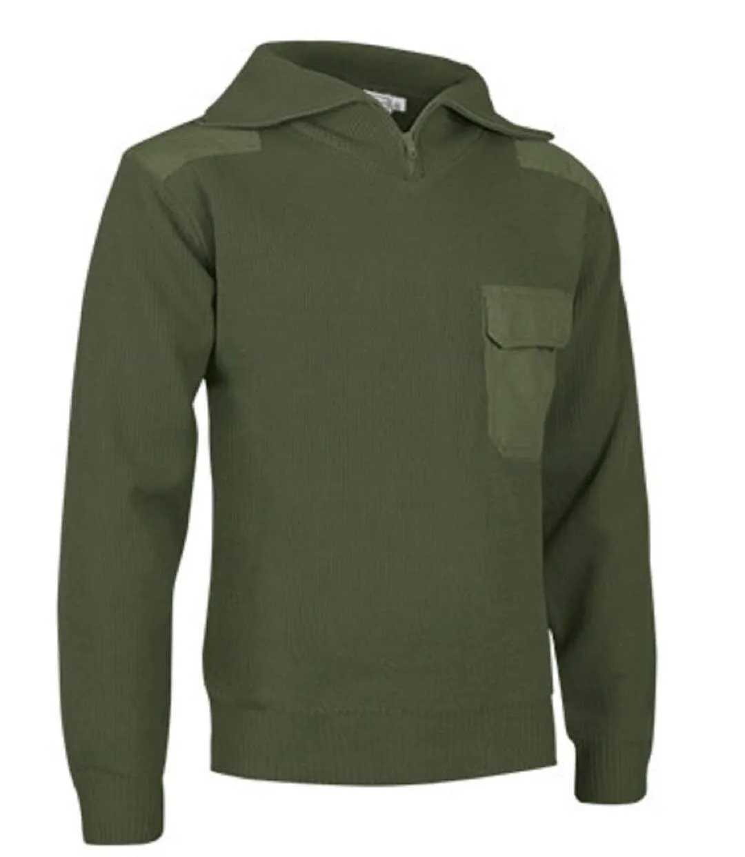 Pull épais col camionneur - Homme - REF DRIVER - vert militaire