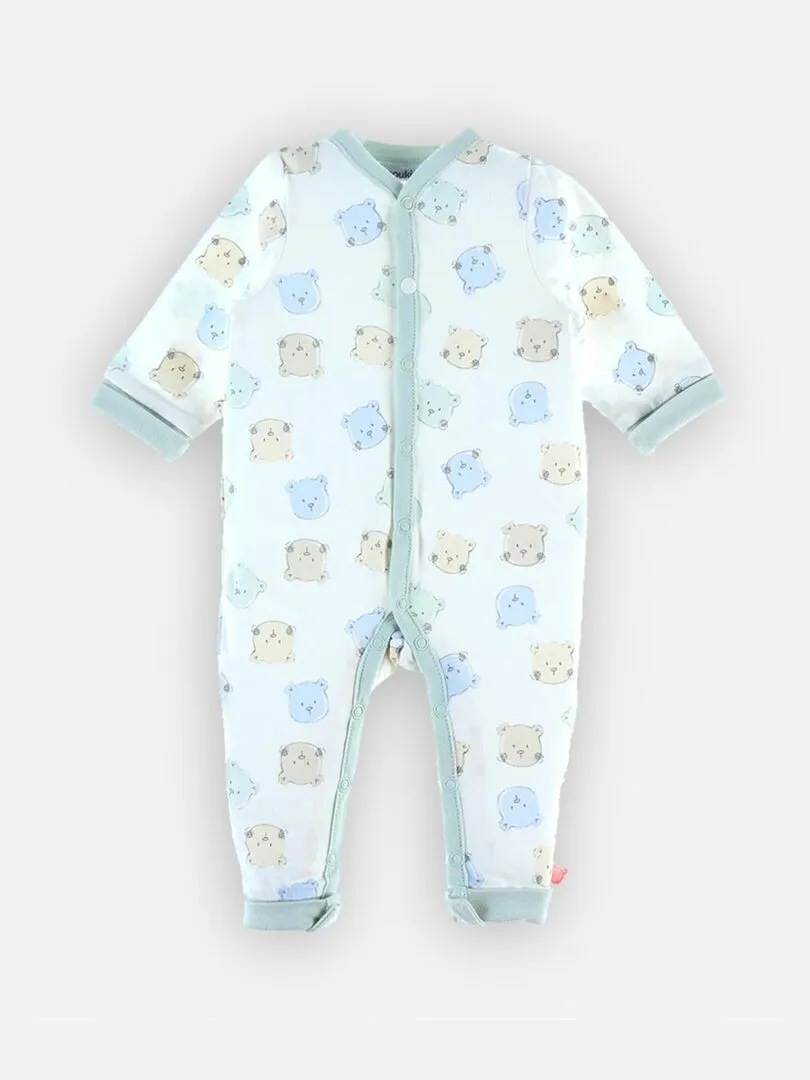 Pyjama combi longue évolutif en coton bio, Noukie's - Bleu