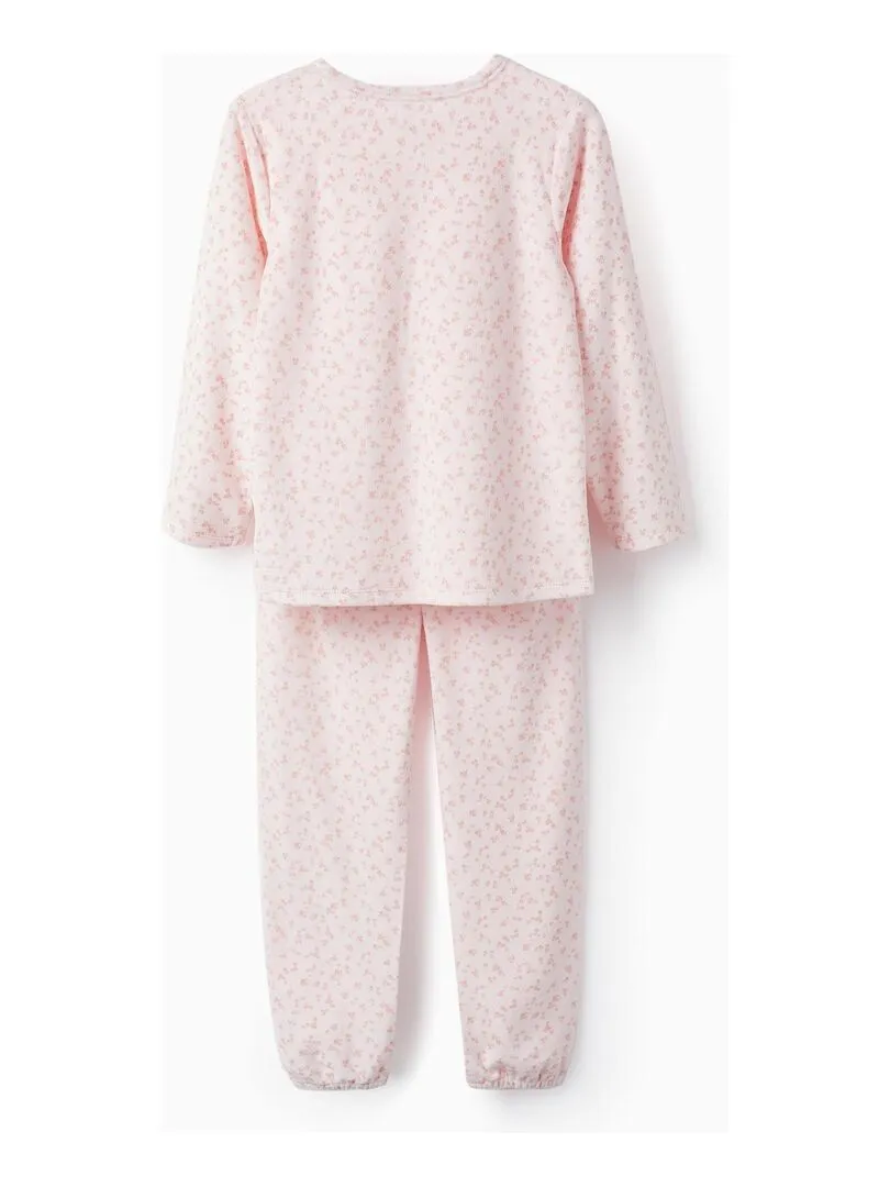 Pyjama en velours avec nœud pour fille   ESSENTIALS LINE - Rose clair