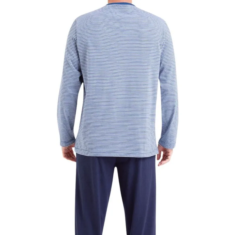 Pyjama long homme Eminence micro rayures