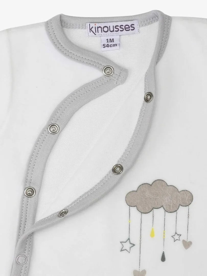 Pyjama naissance modèle Doux Rêves - Blanc