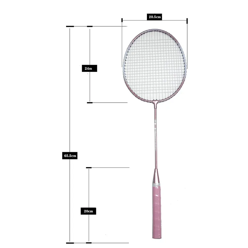 Raquettes de badminton rose ou bleu par 2