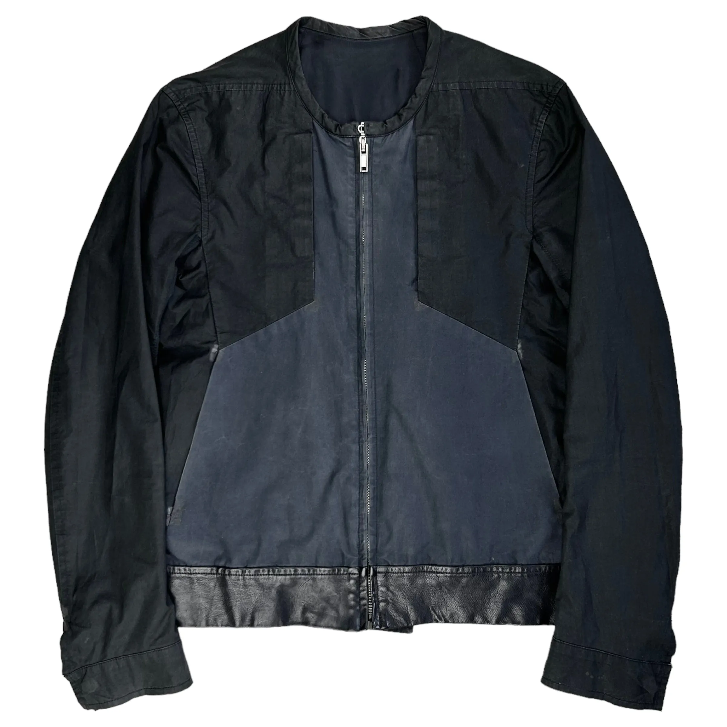 Rick Owens Bi-Color Velcro Panel Bomber Jacket - AW11