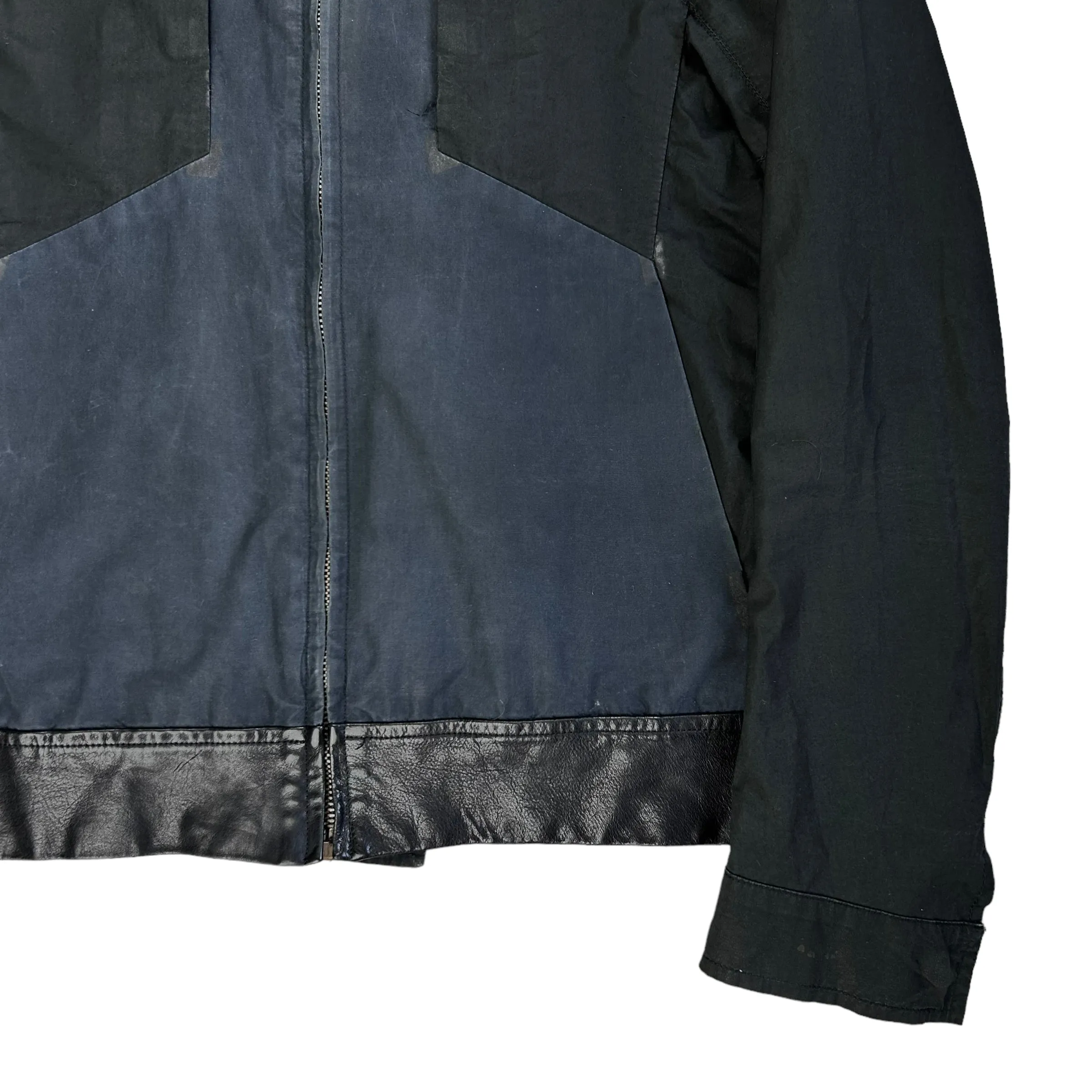 Rick Owens Bi-Color Velcro Panel Bomber Jacket - AW11