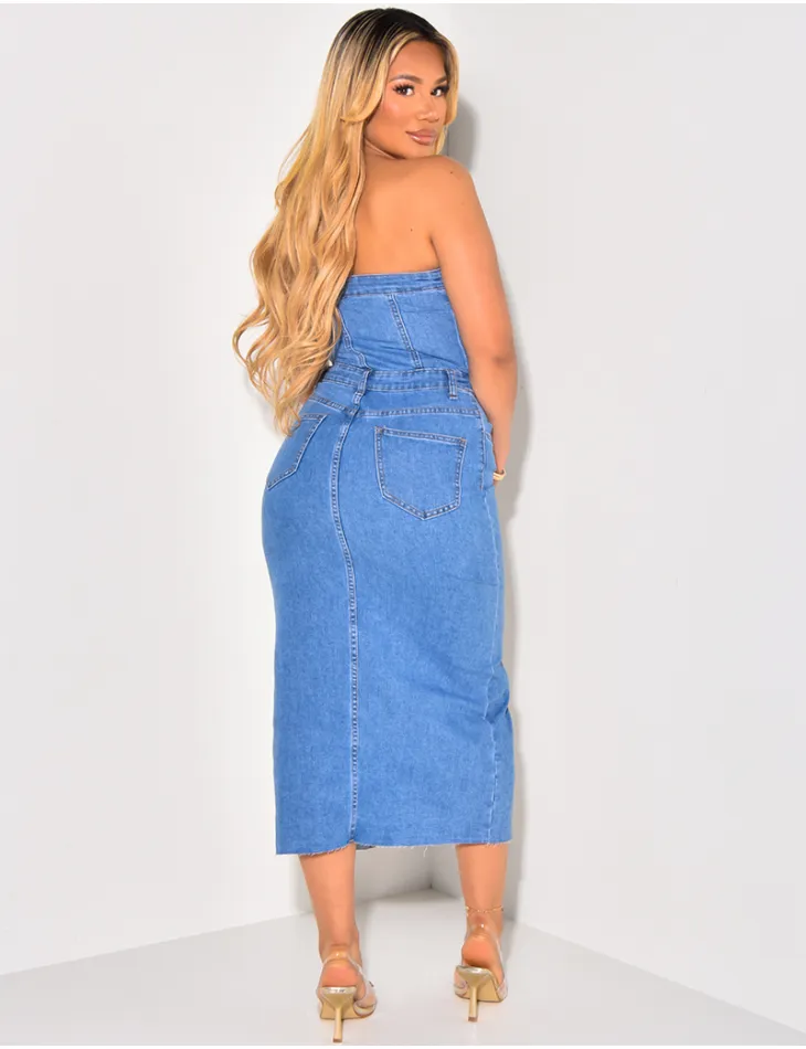 Robe bustier en jeans / 52809 - JEANS INDUSTRY