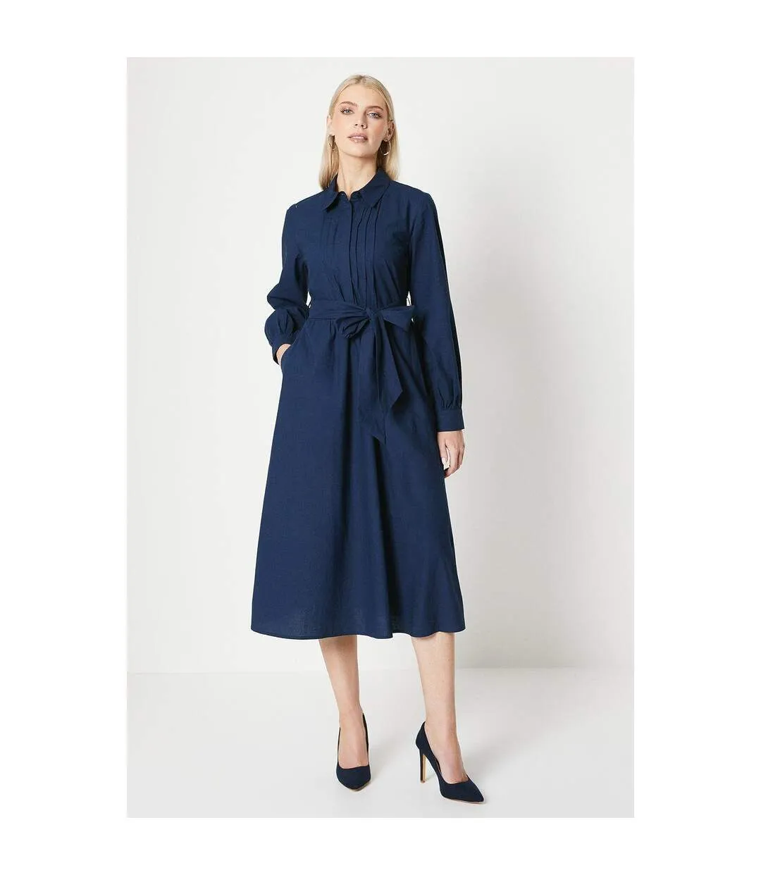 Robe chemisier mi-longue femme bleu Principles