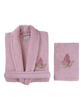 Set Peignoir et serviette femme - Rose