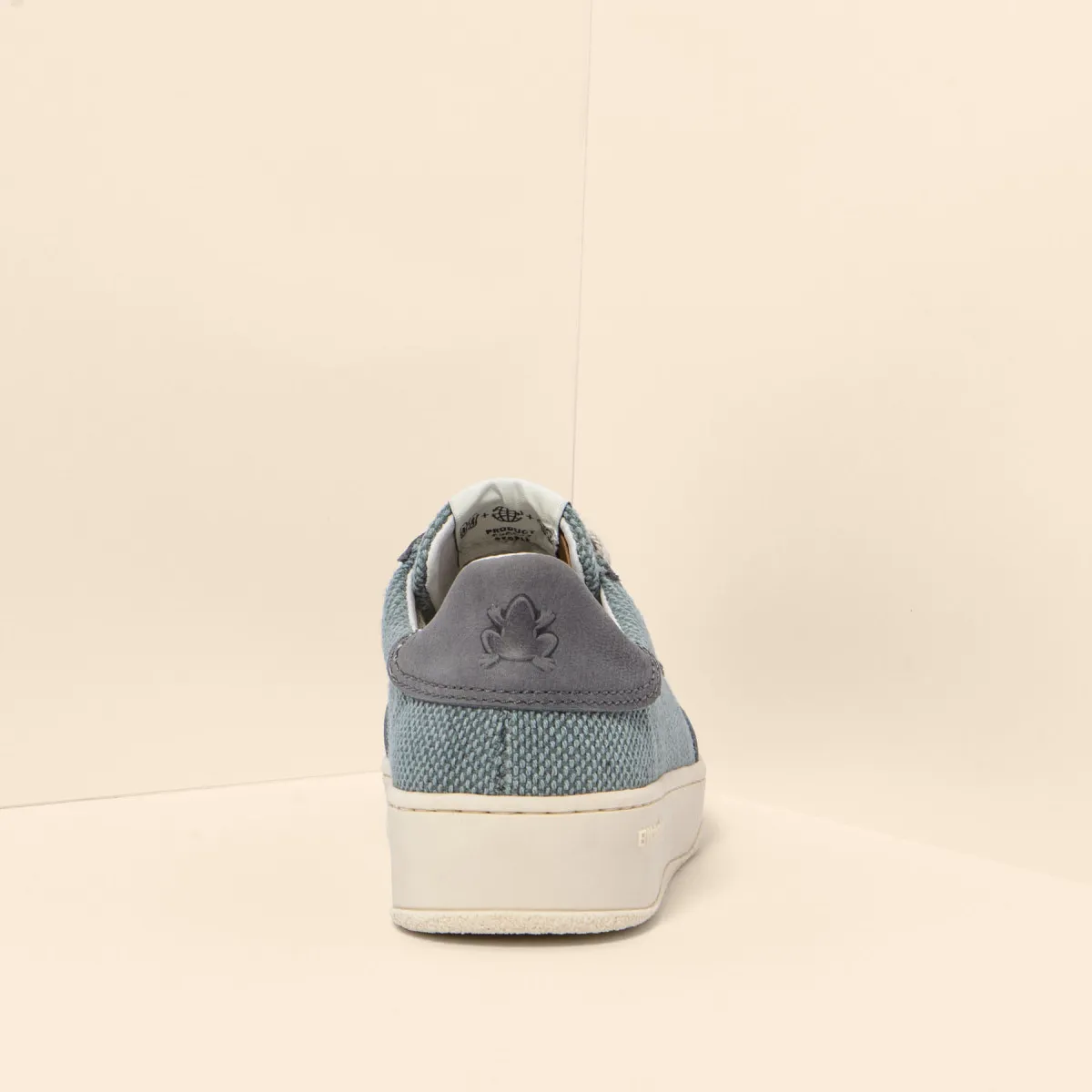 Sneakers en cuir et textile - Bleu