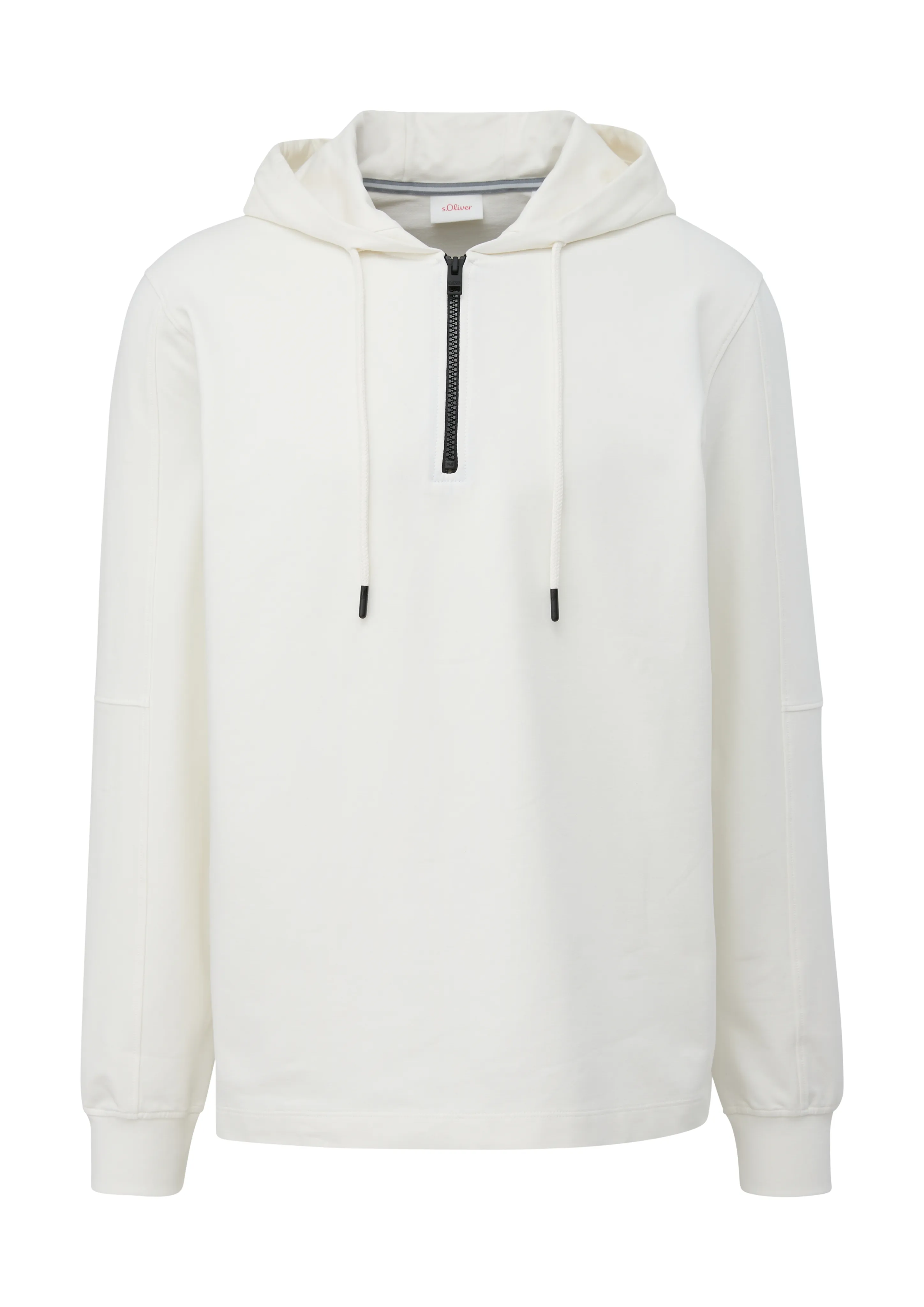 s.Oliver Tall Hoodie avec Zip, blanc cassé