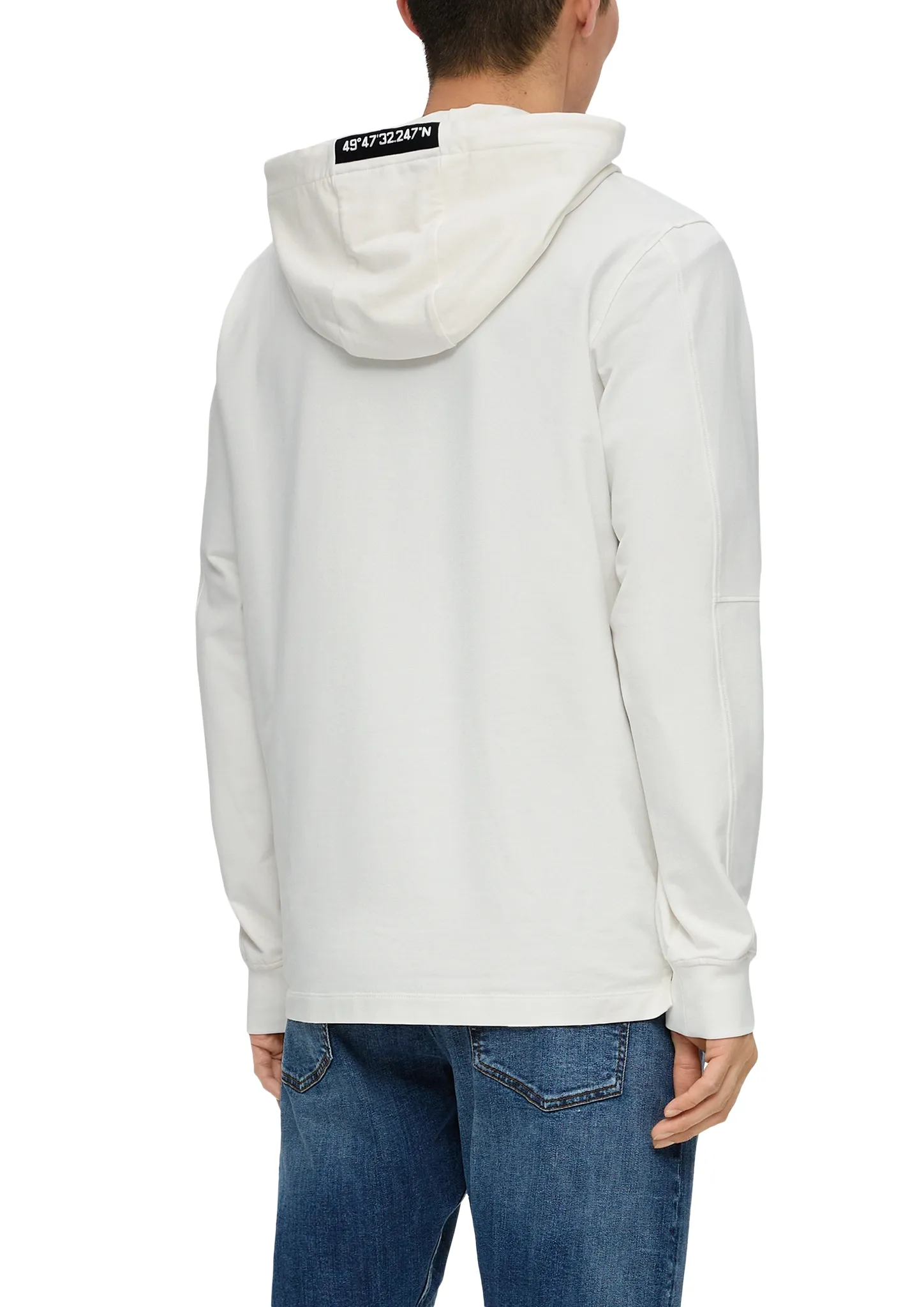 s.Oliver Tall Hoodie avec Zip, blanc cassé