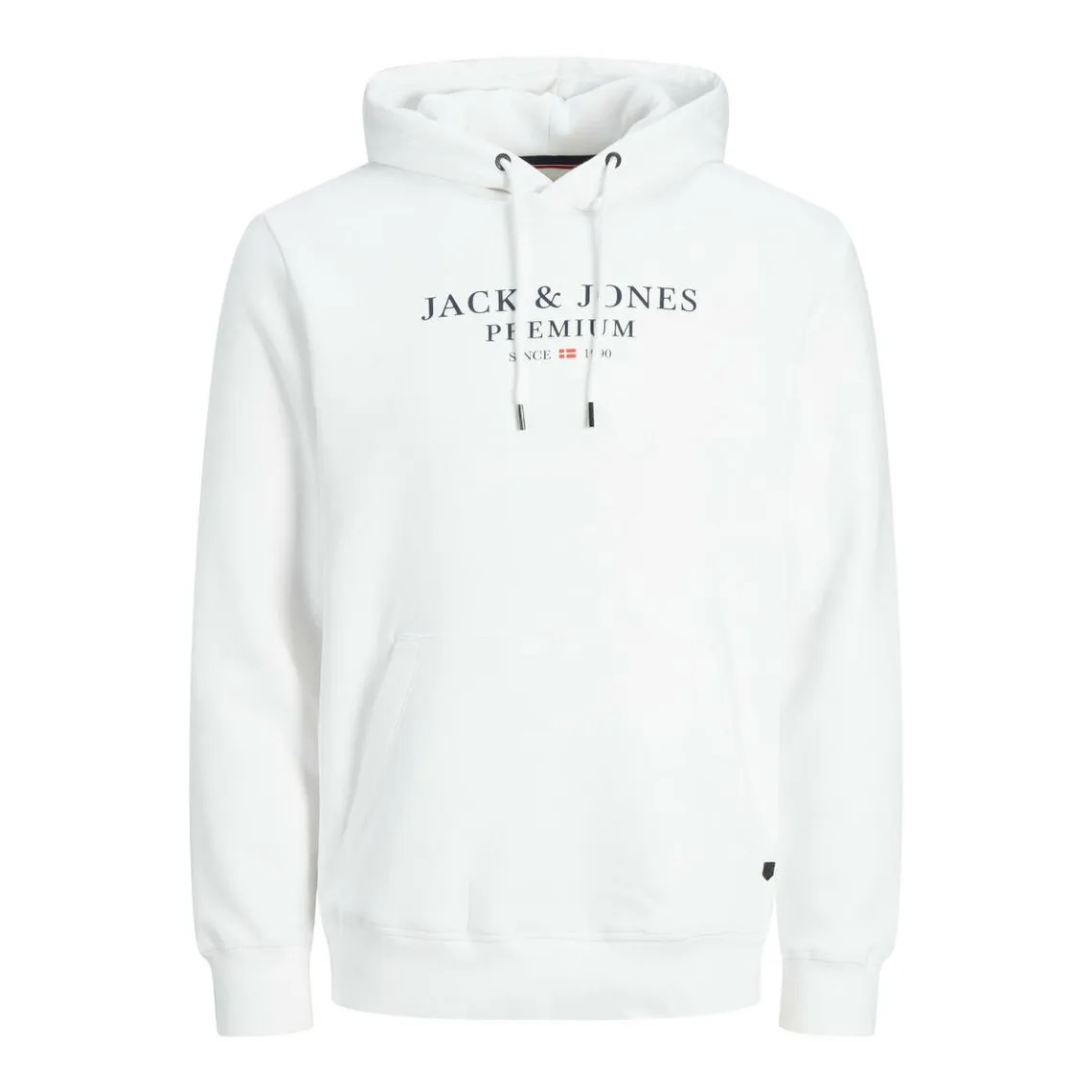 Sweat à capuche Regular Fit Manches longues Blanc en coton Jack & Jones - Pull / Gilet / Sweatshirt Homme sur MenCorner