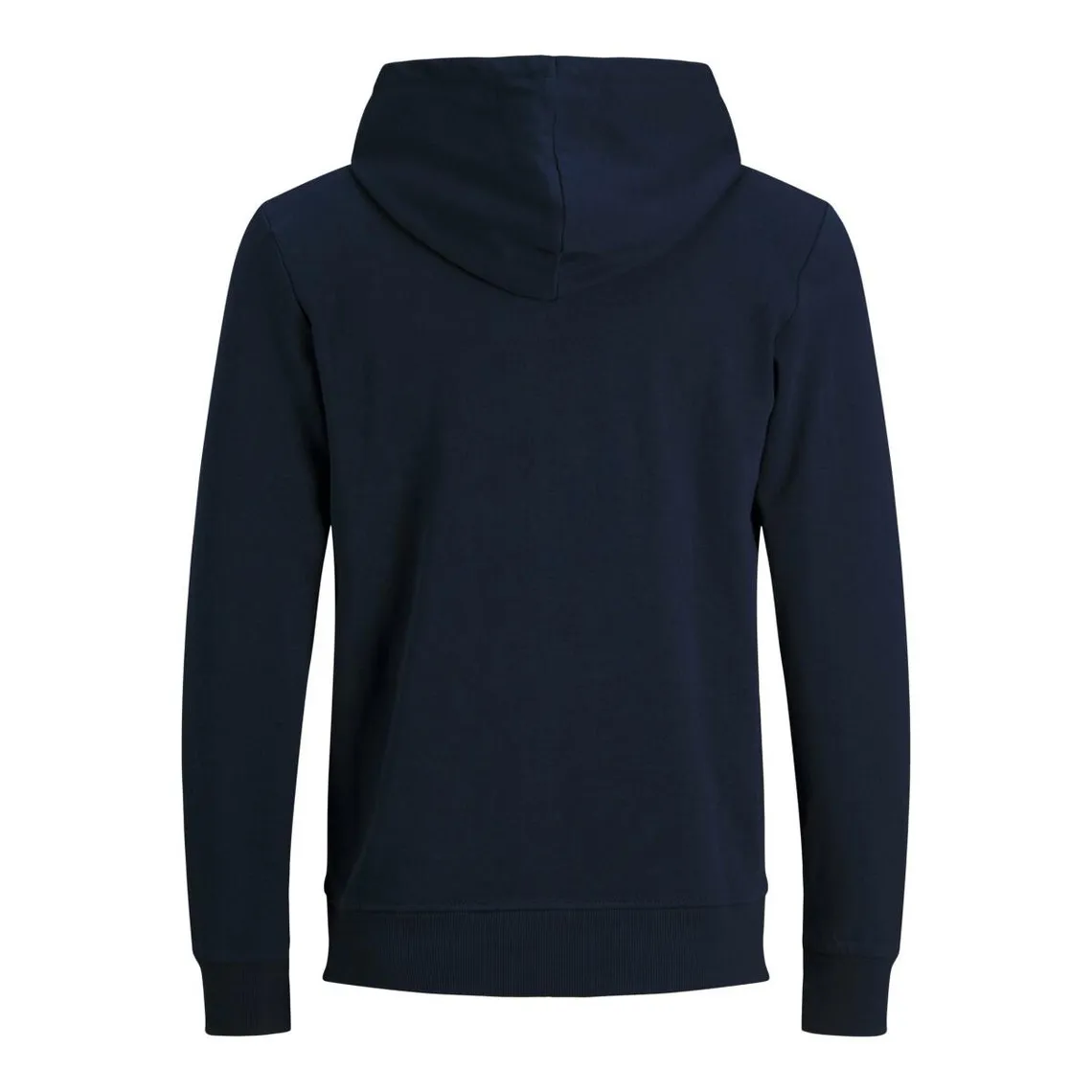 Sweat à capuche zippé Regular Fit Manches longues Bleu Marine en coton Van Jack & Jones - Pull / Gilet / Sweatshir